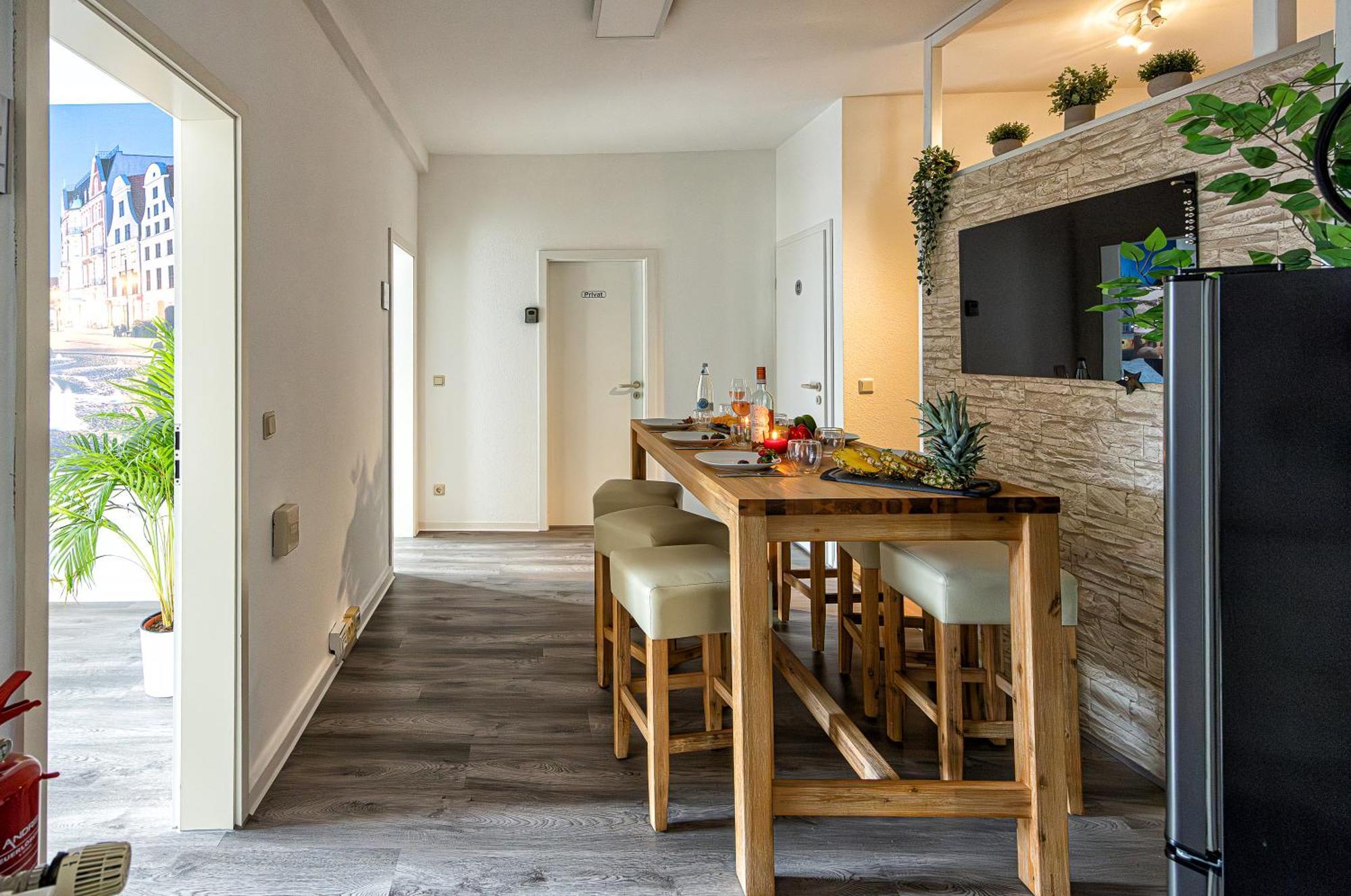 Luxus City Apartment Sauna Balkon Kueche Zentral Rostock Exteriör bild