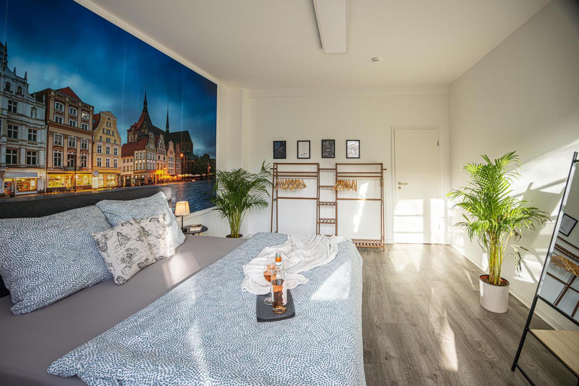 Luxus City Apartment Sauna Balkon Kueche Zentral Rostock Exteriör bild