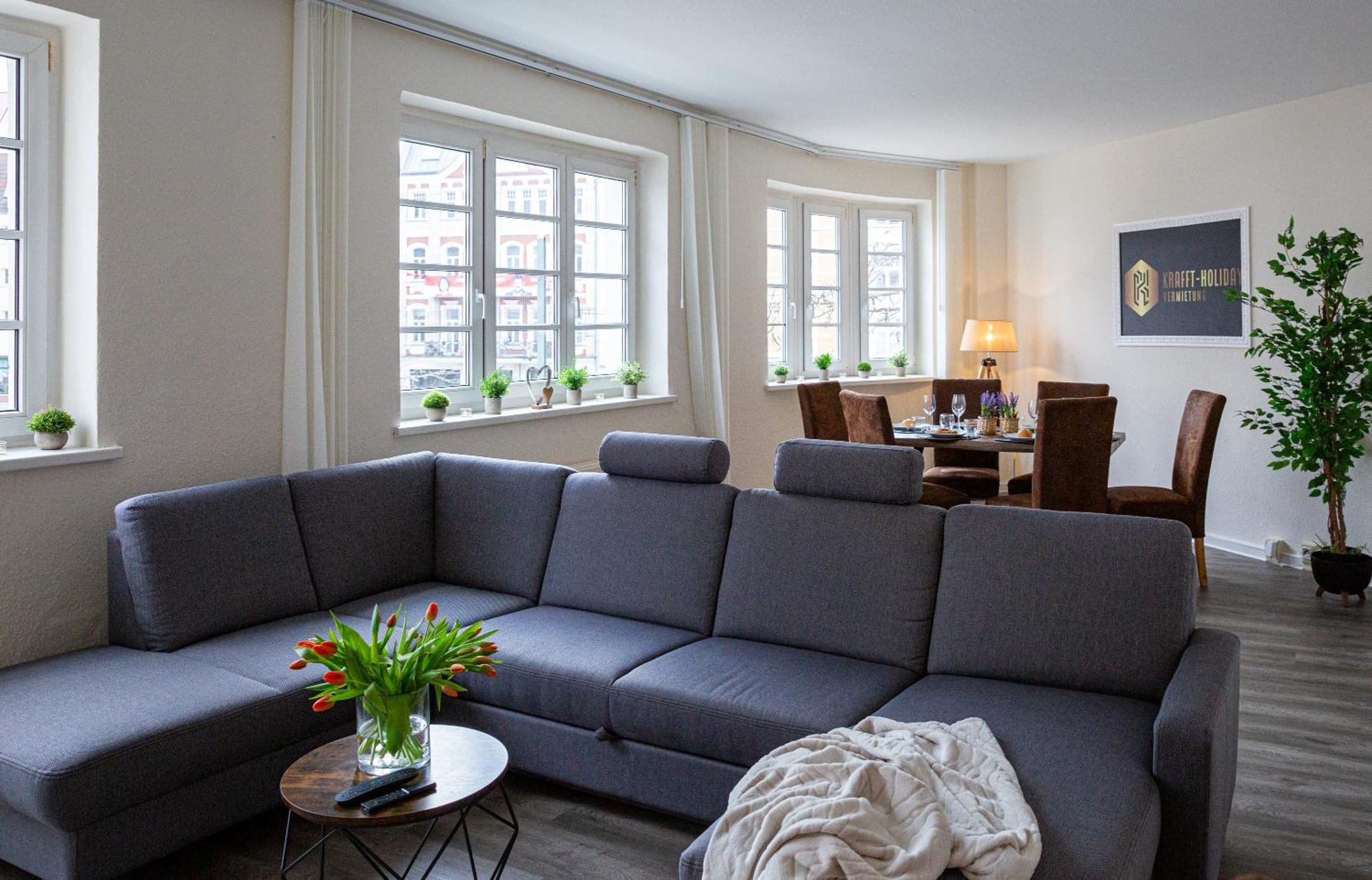 Luxus City Apartment Sauna Balkon Kueche Zentral Rostock Exteriör bild